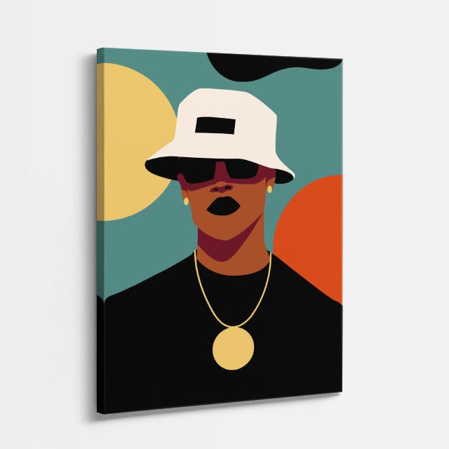 cuadro canvas ilustracion humana bucket nocturno estilo contemporaneo