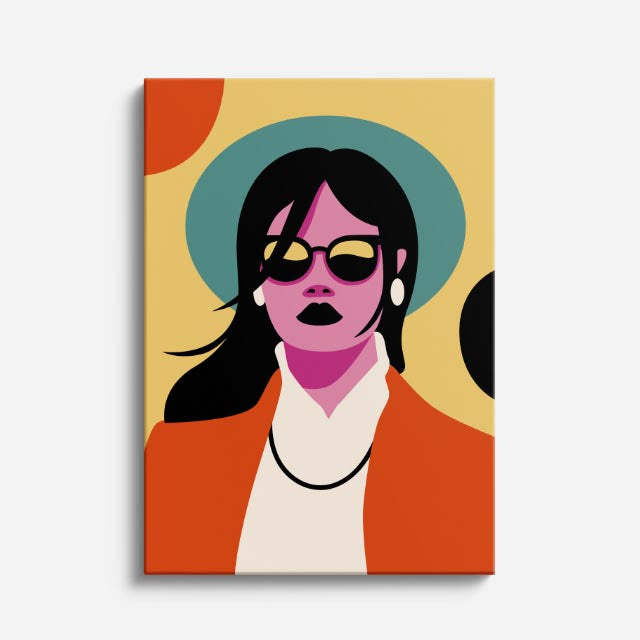 cuadro canvas ilustracion humana pamela coral estilo contemporaneo