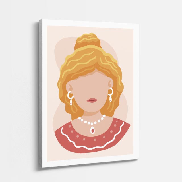 cuadro canvas ilustracion humana oro suave estilo contemporaneo