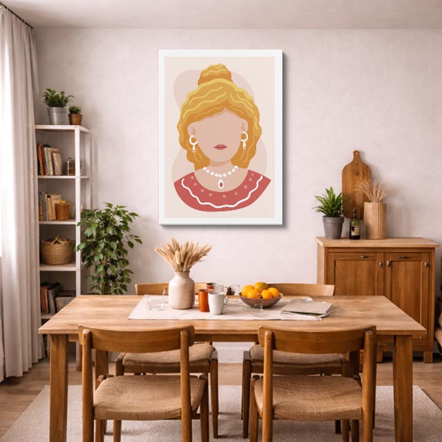 cuadro canvas ilustracion humana oro suave estilo contemporaneo