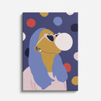 cuadro canvas ilustracion humana lentes de luna estilo contemporaneo
