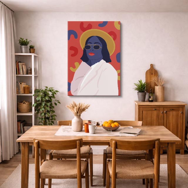 cuadro canvas ilustracion humana sombra marina estilo contemporaneo