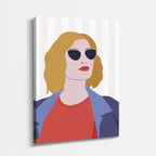 cuadro canvas ilustracion humana rubia urbana estilo contemporaneo