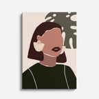 cuadro canvas ilustracion humana perfil oliva estilo contemporaneo