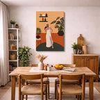 cuadro canvas ilustracion humana casa botanica estilo contemporaneo