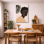 cuadro canvas ilustracion humana sombra tropical estilo contemporaneo