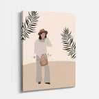 cuadro canvas ilustracion humana paseo desierto estilo contemporaneo