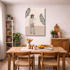 cuadro canvas ilustracion humana paseo desierto estilo contemporaneo