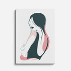 cuadro canvas ilustracion humana espalda serena estilo contemporaneo