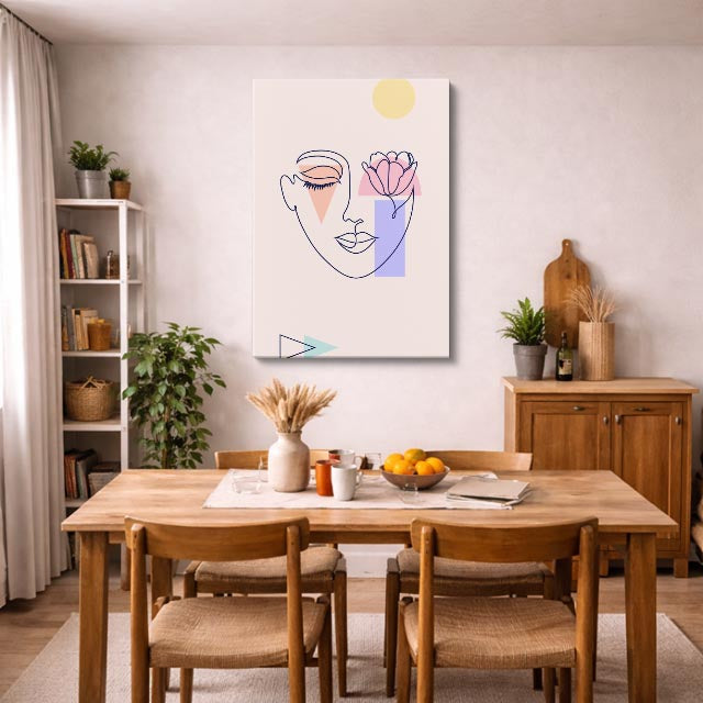 cuadro canvas ilustracion humana petalo gemelo estilo contemporaneo