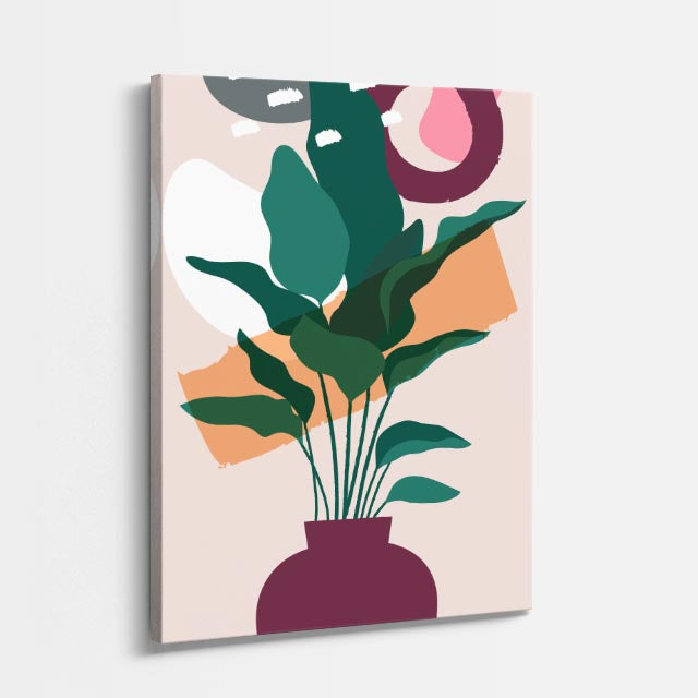 cuadro canvas ilustracion humana maceta selvatica estilo contemporaneo