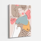 cuadro canvas ilustracion humana sombrero de fresa estilo contemporaneo