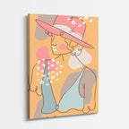cuadro canvas ilustracion humana pamela de primavera estilo contemporaneo