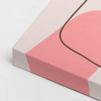 cuadro canvas ilustracion humana cabello rosado estilo contemporaneo