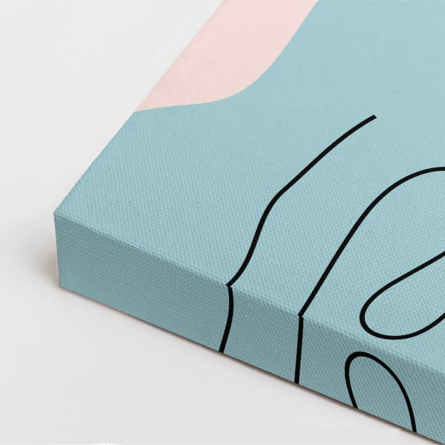 cuadro canvas ilustracion humana silueta de verano estilo contemporaneo