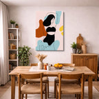 cuadro canvas ilustracion humana silueta de verano estilo contemporaneo