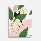 cuadro canvas ilustracion humana reposo tropical estilo contemporaneo