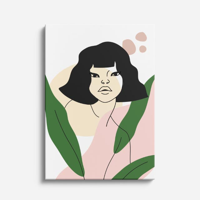 cuadro canvas ilustracion humana marco selvatico estilo contemporaneo