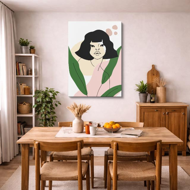 cuadro canvas ilustracion humana marco selvatico estilo contemporaneo