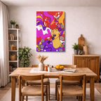 cuadro canvas ilustracion humana canto psicodelico estilo contemporaneo