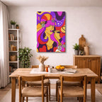 cuadro canvas ilustracion humana melodia floral estilo contemporaneo