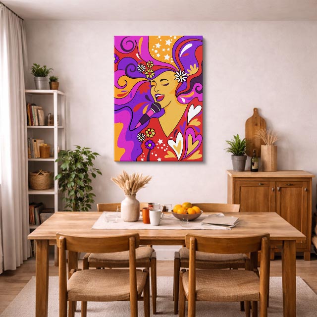 cuadro canvas ilustracion humana fantasia solar estilo contemporaneo