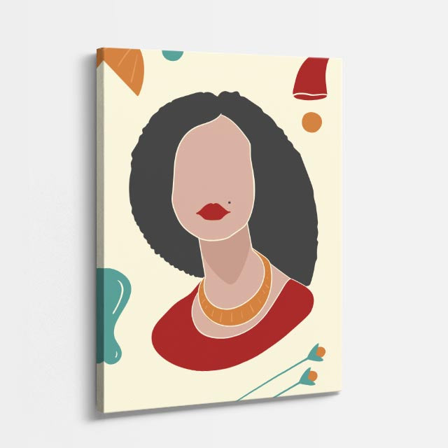 cuadro canvas ilustracion humana ritmo terracota estilo contemporaneo