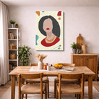 cuadro canvas ilustracion humana ritmo terracota estilo contemporaneo