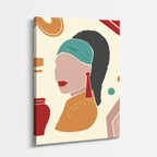cuadro canvas ilustracion humana geometria tierra estilo contemporaneo