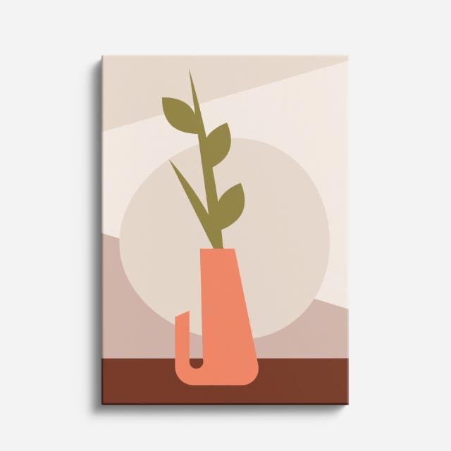 cuadro canvas ilustracion humana jarron minimal estilo contemporaneo
