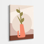 cuadro canvas ilustracion humana jarron minimal estilo contemporaneo