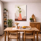 cuadro canvas ilustracion humana jarron minimal estilo contemporaneo