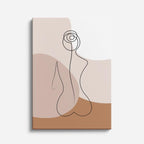 cuadro canvas ilustracion humana silueta terracota estilo contemporaneo
