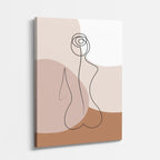 cuadro canvas ilustracion humana silueta terracota estilo contemporaneo