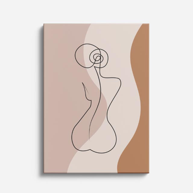 cuadro canvas ilustracion humana figura organica estilo contemporaneo