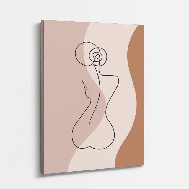 cuadro canvas ilustracion humana figura organica estilo contemporaneo