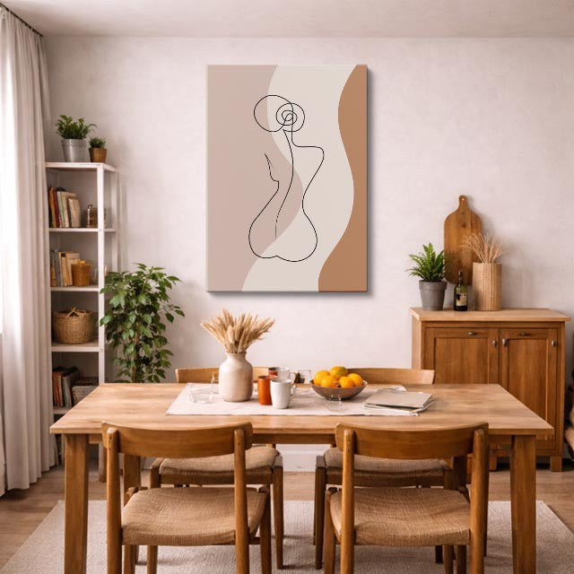 cuadro canvas ilustracion humana figura organica estilo contemporaneo