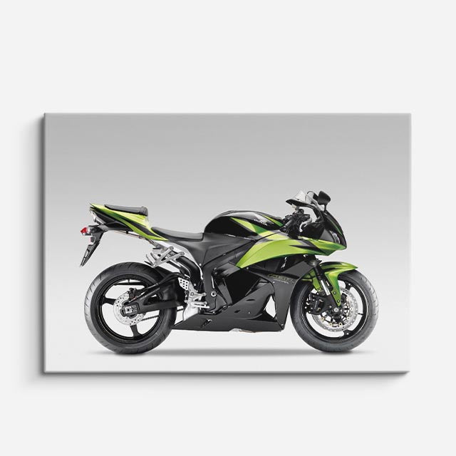 cuadro canvas vehículos deportiva verde eléctrico horizontal