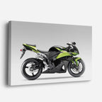 cuadro canvas vehículos deportiva verde eléctrico horizontal