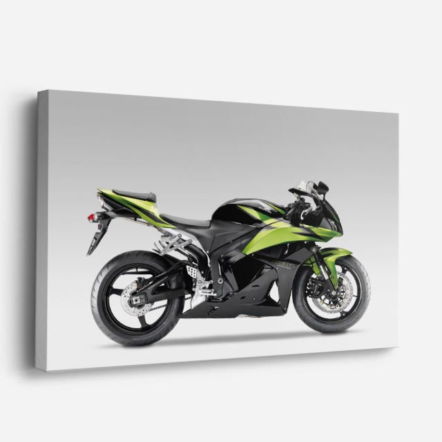 cuadro canvas vehículos deportiva verde eléctrico horizontal
