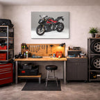 cuadro canvas vehículos superbike negra pura adrenalina horizontal