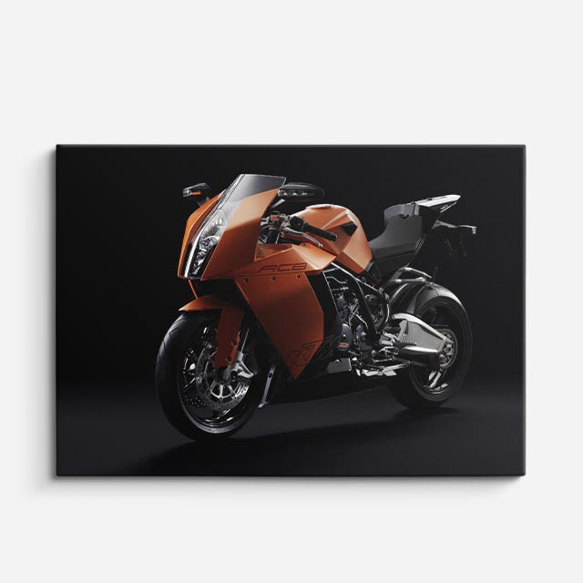 cuadro canvas vehículos touring naranja camino largo horizontal