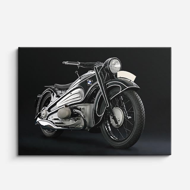 cuadro canvas vehículos clásica cromada del pasado horizontal