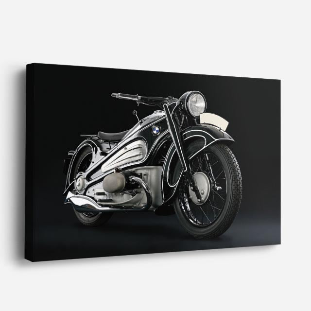 cuadro canvas vehículos clásica cromada del pasado horizontal