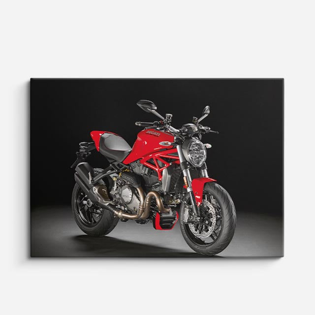 cuadro canvas vehículos monster roja bestia libre horizontal