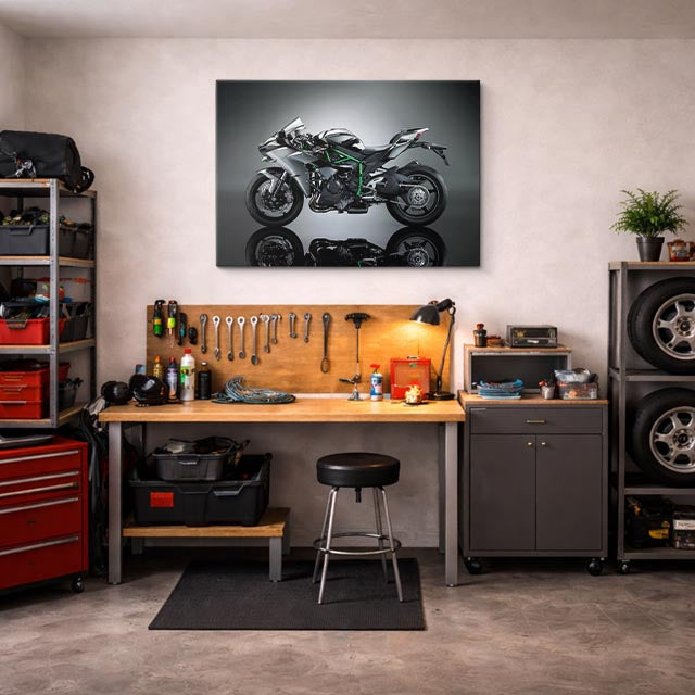 cuadro canvas vehículos hypersport verde doble poder horizontal