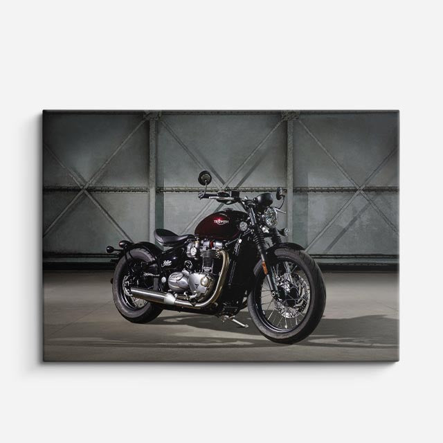 cuadro canvas vehículos clásica negra adoquines viejos horizontal