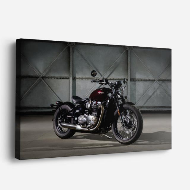 cuadro canvas vehículos clásica negra adoquines viejos horizontal
