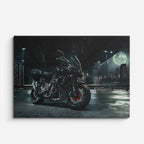 cuadro canvas vehículos naked negra lluvia nocturna horizontal