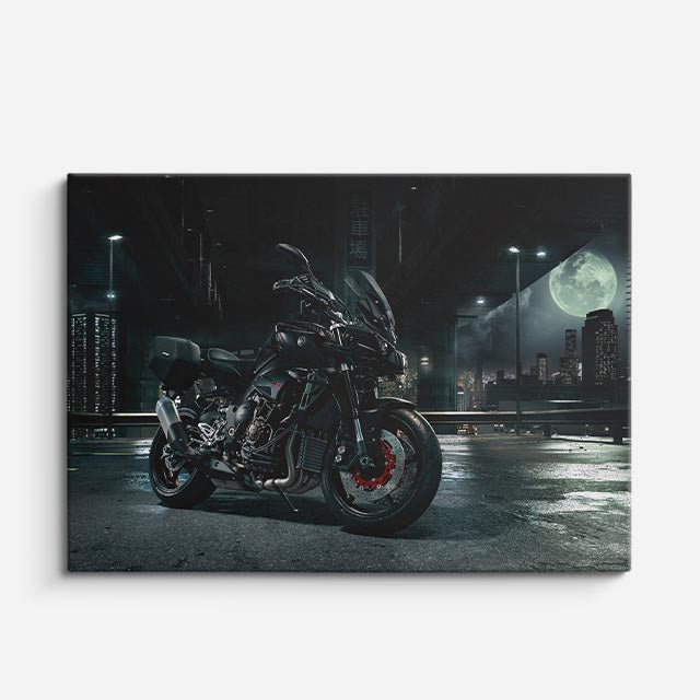 cuadro canvas vehículos naked negra lluvia nocturna horizontal